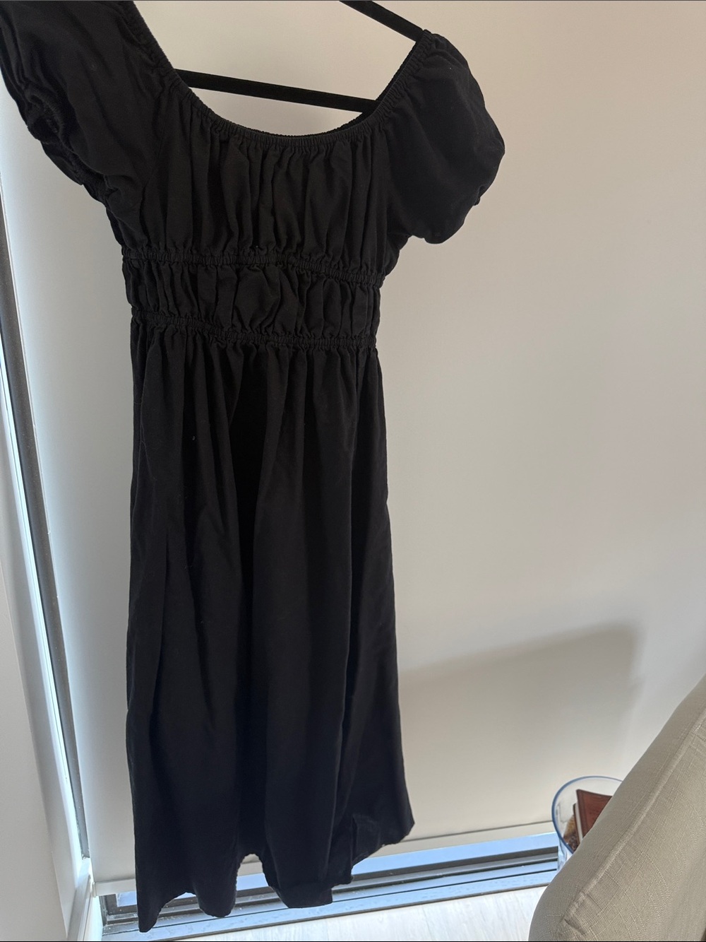 Black Smocked Waist Dress - Classic Summer Dress